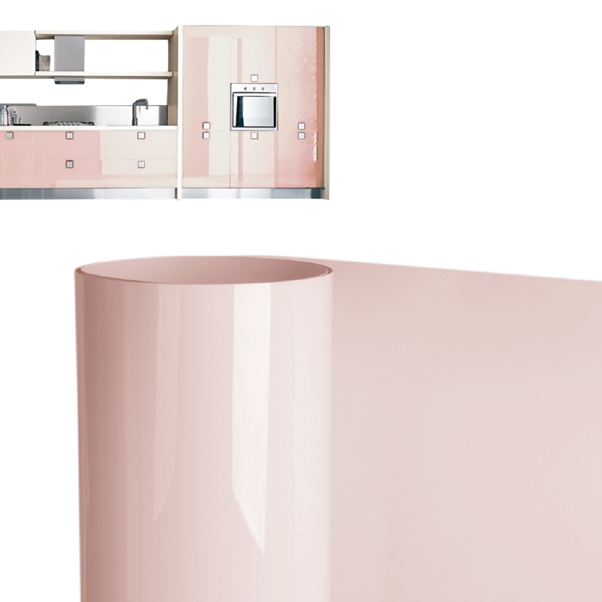 广元Beige Rose 0.35mm 0.45mm 0.80mm Super Gloss Pet-G Film Sheet for Furniture Panel Decoration